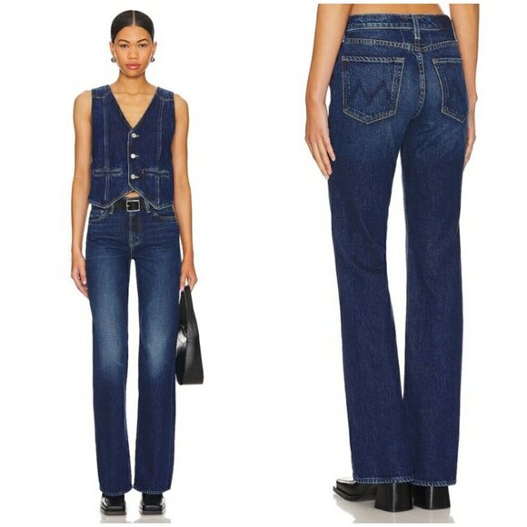 💕MOTHER SUPERIOR💕 The Bookie Heel Jeans ~ Did You Bring Me Anything? 33 NWT - Picture 9 of 16